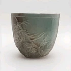 New ListingVintage McCoy Pottery Jardiniere Rustic Pine Cone Brown/Aqua Green 1940’s 7.25 W
