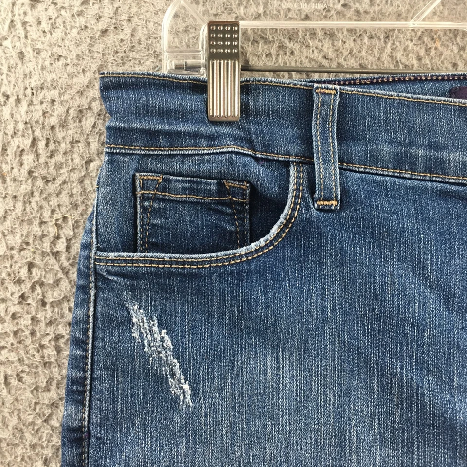 NYDJ Cropped Jeans Womens 14P (actual 34x27) Blue Denim Cotton Blend Mid Rise - Image 3 of 4