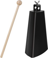 Cowbell Instrument for Drum Set 8 Inch Metal Steel Cow Bell Noise Makers Cowbell