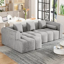 101.2" Sectional Modular Free-combining Full-Compressed Sofa for Living Room