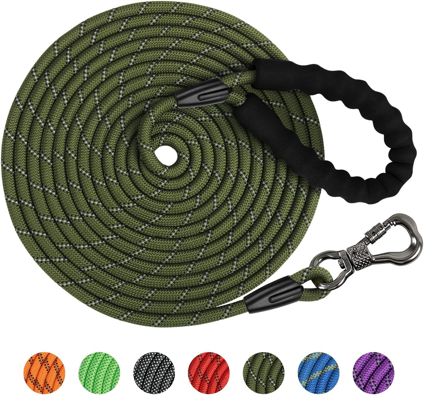 Longe pour chien 15m avec poignée confort et mousqueton verrouillable