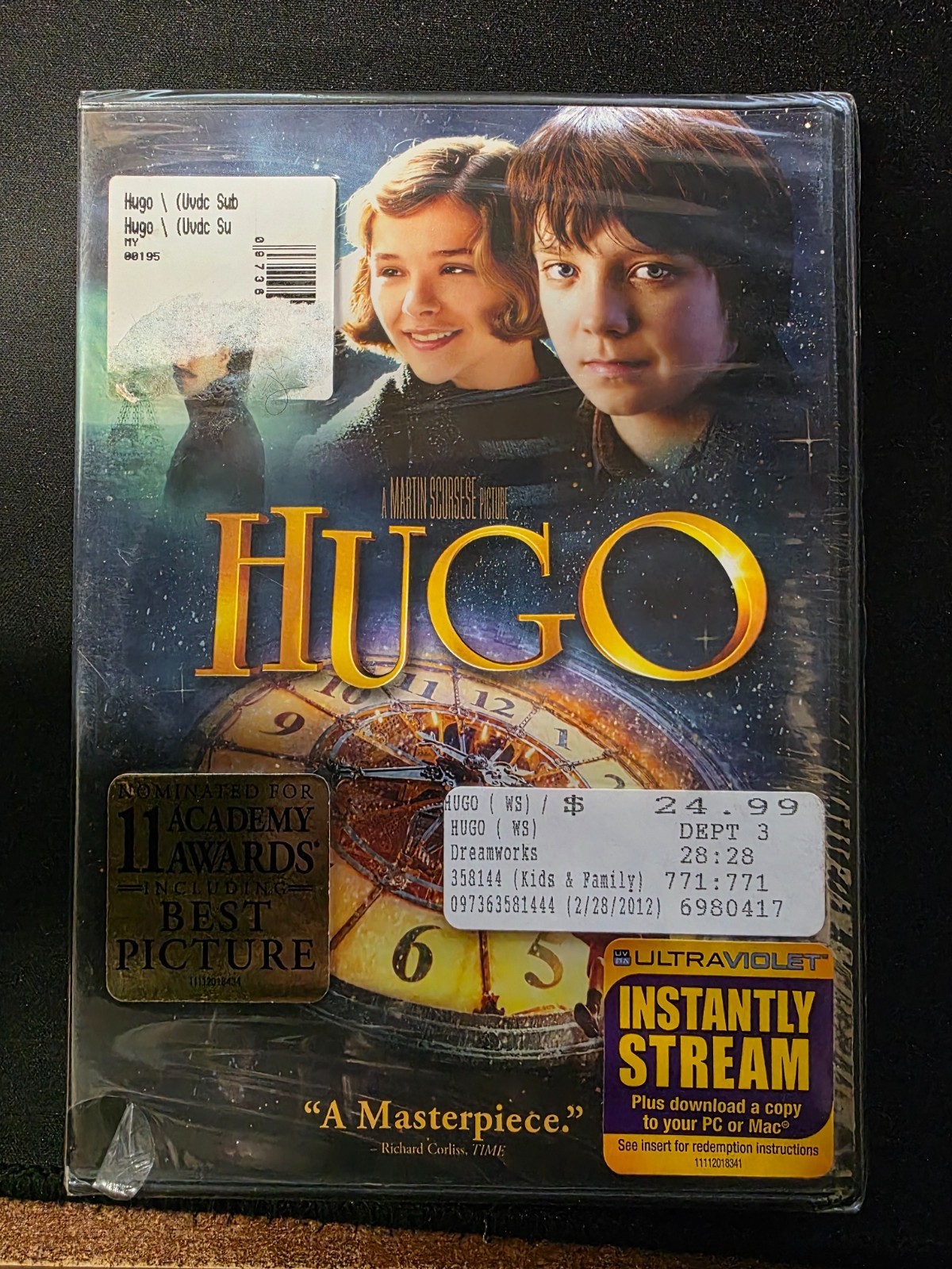Hugo (DVD) w/Ben Kingsley Region 1 US import New Sealed