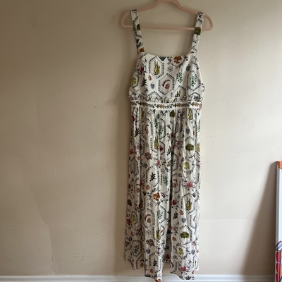 #ad Christian Lacroix Linen Blend Floral Maxi Dress Med Bohemian Resort Vacation NWT $125.00