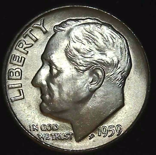 1959-D 10C Roosevelt Dime BU 90% Silver 26oht0117-1