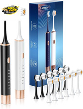 Sonic 2 Pack Electric Toothbrush for Adults and Kids, Travel Toothbrush Includes