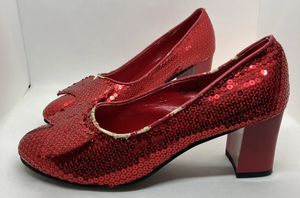 Zapatos de lentejuelas rojas The Wizard of Oz Rubie's Costume Co. Dorothy talla 12 Foto 2 de 4