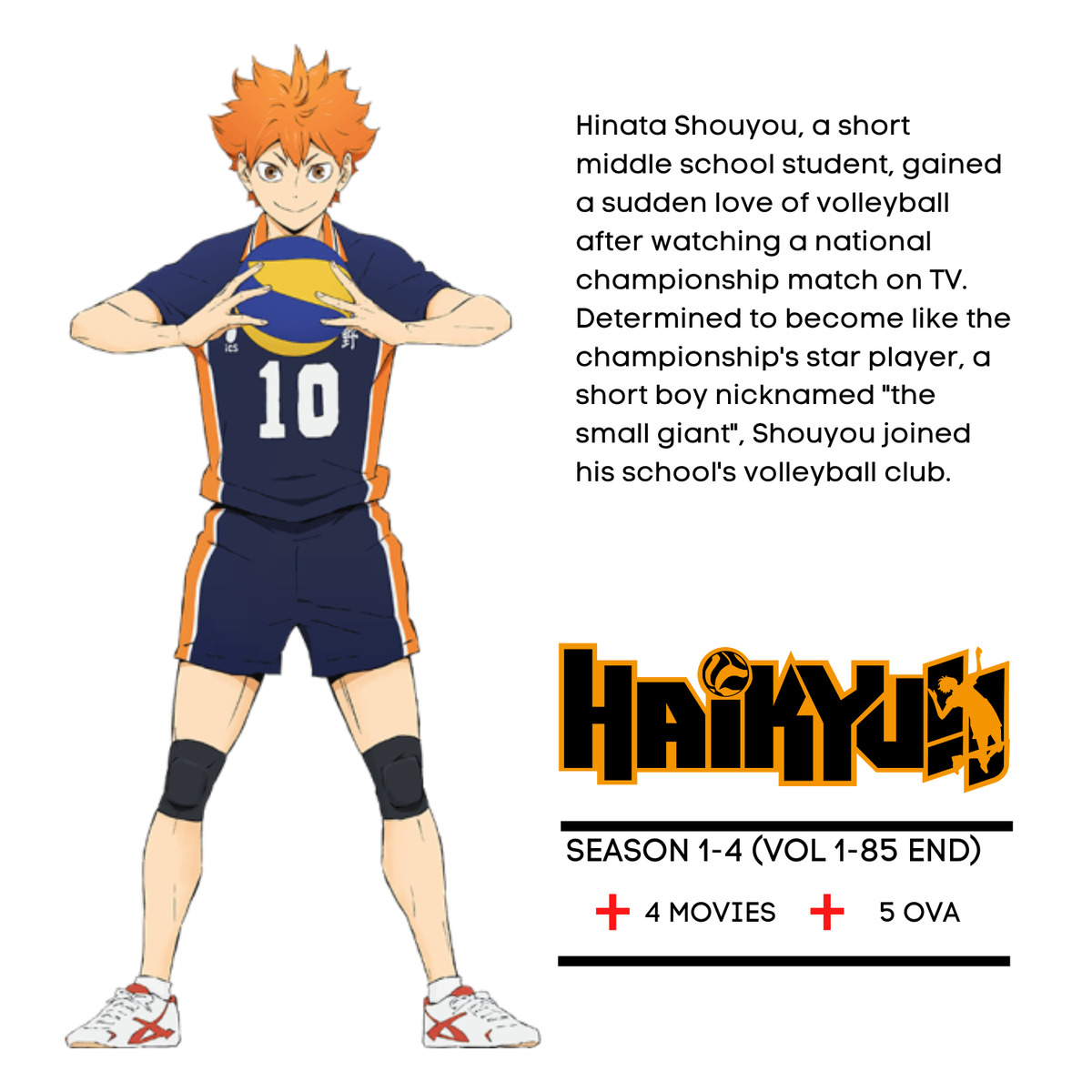 DVD】Haikyu!! Season 1 - 4 (Vol.1-85 End + 2 Ova) + 4 Movie [Eng