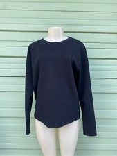 ZARA BLACK SWEATSHIRT BASIC MINIMALISTIC LONG SLEEVE ROUND NECK Size L B734