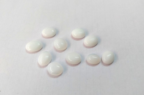 10 Pcs White Opal Cabochon Oval Shape, Smooth Opal Cabochon Jewelry Making A87 - 第 5/6 張圖片