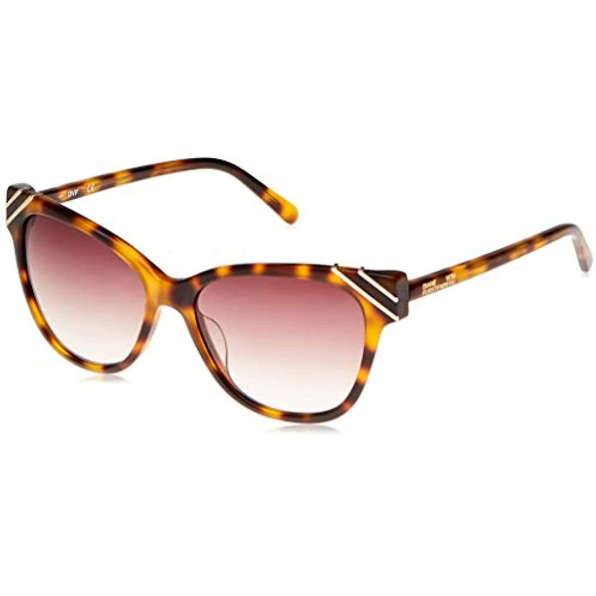 DVF Diane Von Furstenberg brown square cat eye sunglasses reflective DVF X L.G.R Raffaello Sunglasses – Diane von Furstenberg main image 2