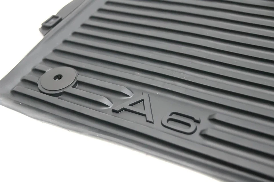 2012-2018 Audi A6 Front All-Weather Black Floor Mats Genuine OEM 4G1-061-221-041 - Image 4 of 4