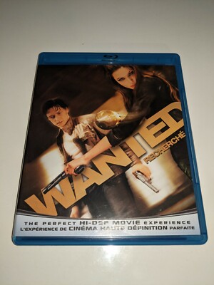 Wanted (Blu-ray, Angelina Jolie, Morgan Freeman) - Tested! Free Shipping!!