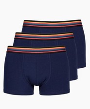 NWT Paul Smith Men Trunks 3 Pack Navy Artist Stripe Size XXL Underwear