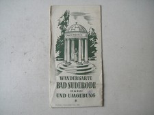 Wanderkarte Bad Suderode Umgebung m.r&uuml;ckseitiger Werbung/Reklame 1950/60 ?