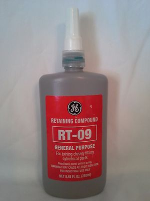 GE RT-09 RETAINING COMPOUND 8.45oz. (250ml)  SIMILAR LOCTITE 609 609-41
