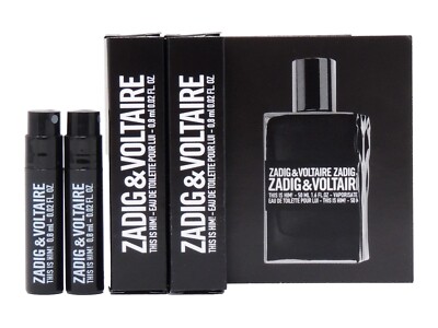ZADIG & VOLTAIRE THIS IS HIM! .8ml .02fl oz x 2 COLOGNE SPRAY SAMPLES