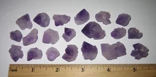 20 BEAUTIFUL SMALL NATURAL AMETHYST CRYSTAL POINTS FROM MADAGASCAR  66.2grams *2