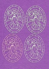 ANGEL OVAL die cuts scrapbook cards