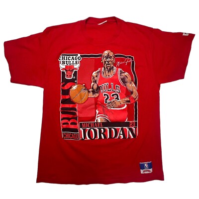 Vtg Michael Jordan Nutmeg Chicago Bulls Mens L NBA Basketball