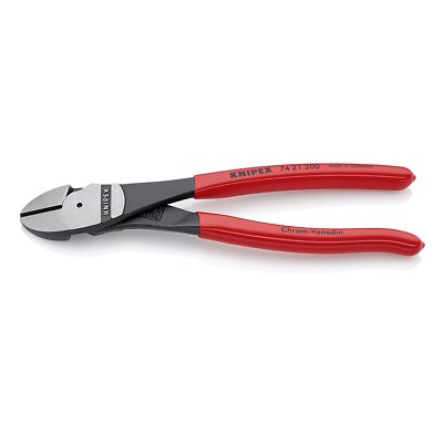 KNIPEX 74 21 200 8'' High Leverage Angled Diagonal Cutters