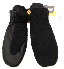 Timberland Women's Sherpa Mittens L / XL Black High Pile Fleece Lining New MP$48