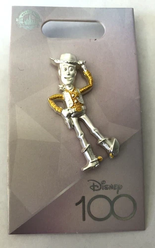 Disney Parks 100 Years Of Wonder Platinum Anniversary Toy Story Woody Pin