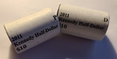 2011 P & D Kennedy Half Dollar - 2 U.S. Mint Rolls - OBW-BU | eBay