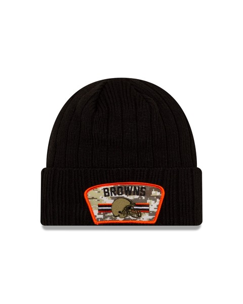 Nfl Cleveland Browns Salute To Service 2021 WollmüTze Beanie 195853838709-image