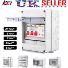 DIN Rail Enclosure IP65 Box Weatherproof Consumer Units Switches 5 /8/12 Module。