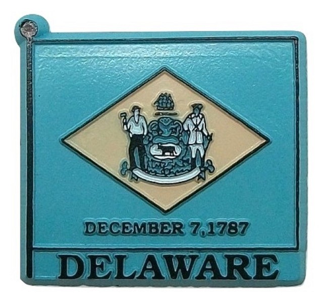 Delaware Square State Flag Fridge eBay