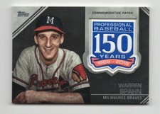 2019 Topps Update 150th Anniversary Manufactured Patches Warren Spahn