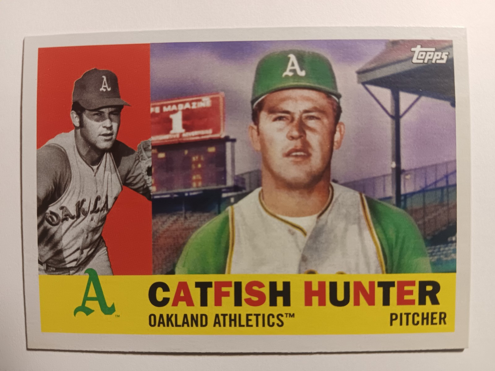 Catfish Hunter #60 Baseball Cards 2017 Topps Archives trading card — raw and PSA graded price guide