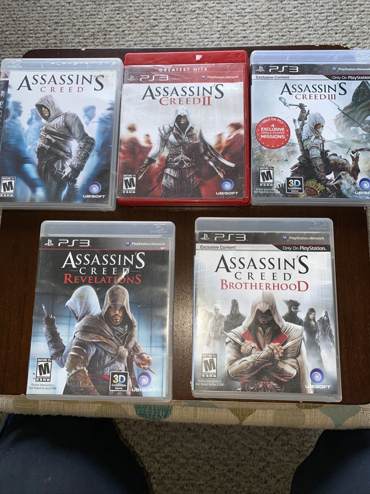 Lot of 4 Ps3 Games - Assassins Creed, Brotherhood, Revelations, Call Of  Duty Bl