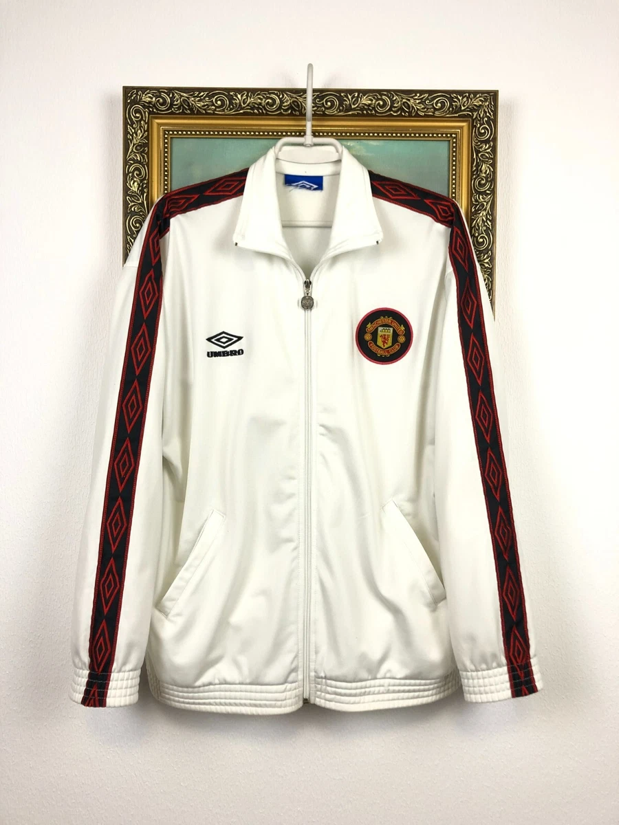 Manchester United White International Club Soccer Fan Jackets for