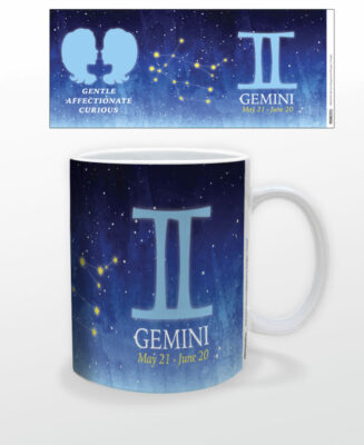 GEMINI CONSTELLATION 11 OZ COFFEE MUG ZODIAC SIGN TEA ASTROLOGY MYTHOLOGY GIFT!!