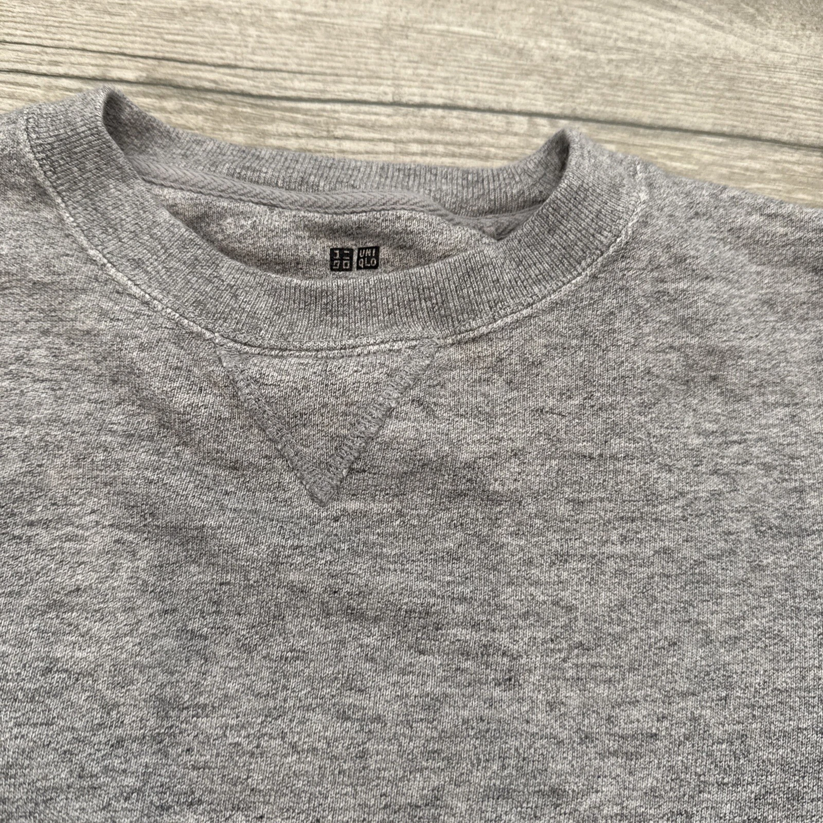 VETEMENTS Felpa grigia in spugna UNIQLO taglia S