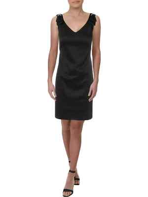 Connected Apparel Petite Embellished Bow Shoulder Cocktail Dress Black Size 6P | eBay Connected Apparel Petite Embellished Bow Shoulder Cocktail Dress Black Size 6P | eBay