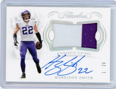 2018 Panini Flawless Football Patch Autograph #PA-HS Harrison Smith #17/20
