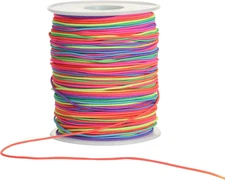 1Mm X 100 M/328 Feet Rainbow Elastic String for Bracelet, Bead String Elastic Co