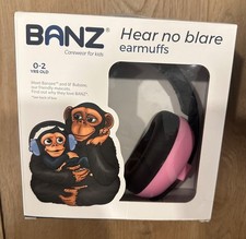 BANZ Baby Earmuffs Pink Infant Hearing Protection 0-2 Years NEW IN BOX