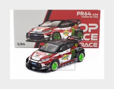 1:64 POP-RACE-LIMITED Toyota Yaris Gr Pandem 2022 White Black Red Green PR640106