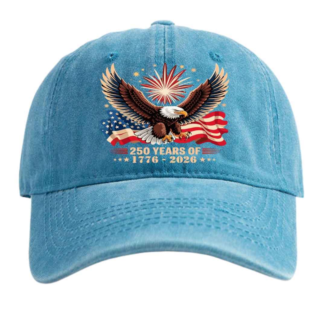 USA 250th Anniversary Hat Patriotic Eagle American Flag 1776-2026 Baseball  Cap