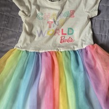 Barbie Girls M (7/8) Multicolor Graphic Tulle...