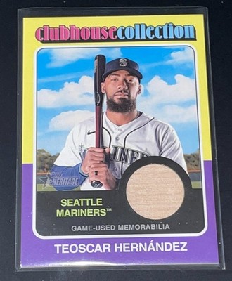 2024 Topps Heritage - Clubhouse Collection Bat Relic Teo Hernandez #CCR-THE