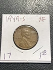 1949-S Lincoln Cent XF Free Shipping