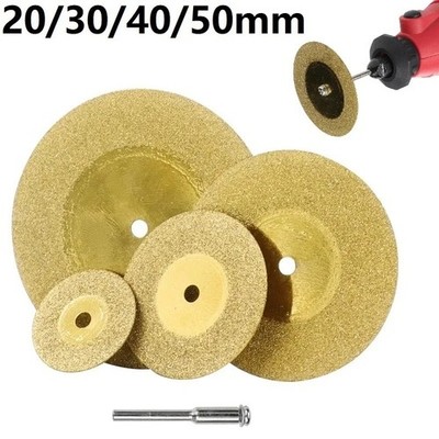 5PCS Diamond Cutting Disc Set Tin Coated for Rotary Tool Cutting Gemstone Glass