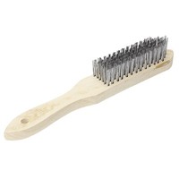 RostbÜRste 6-REIHIG (MetallbÜRste), Mit Holzgriff
