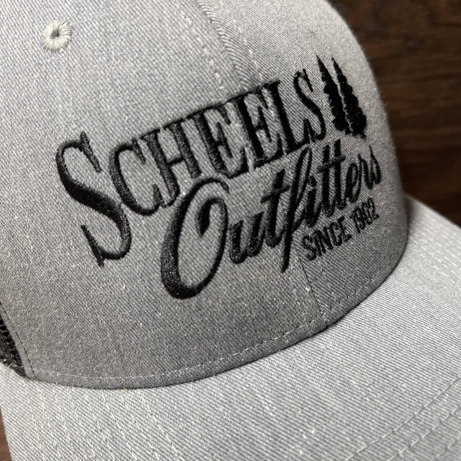 Scheels Hat Black Grey Adjustable Snapback - image 6