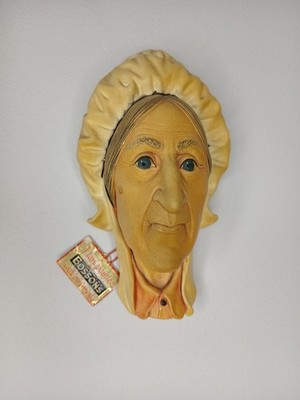 Betsey Trotwood Bossons Chalkware Head