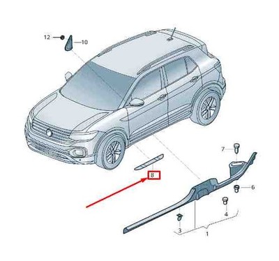VW TOURAN 5T Frontschweller-Zierleiste 510853537GTW7 NEU ORIGINAL